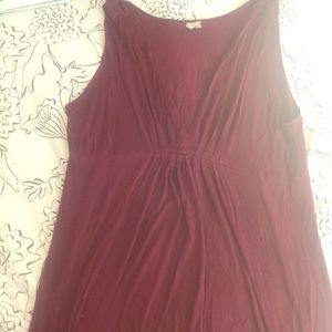 Maroon colored swim coverup